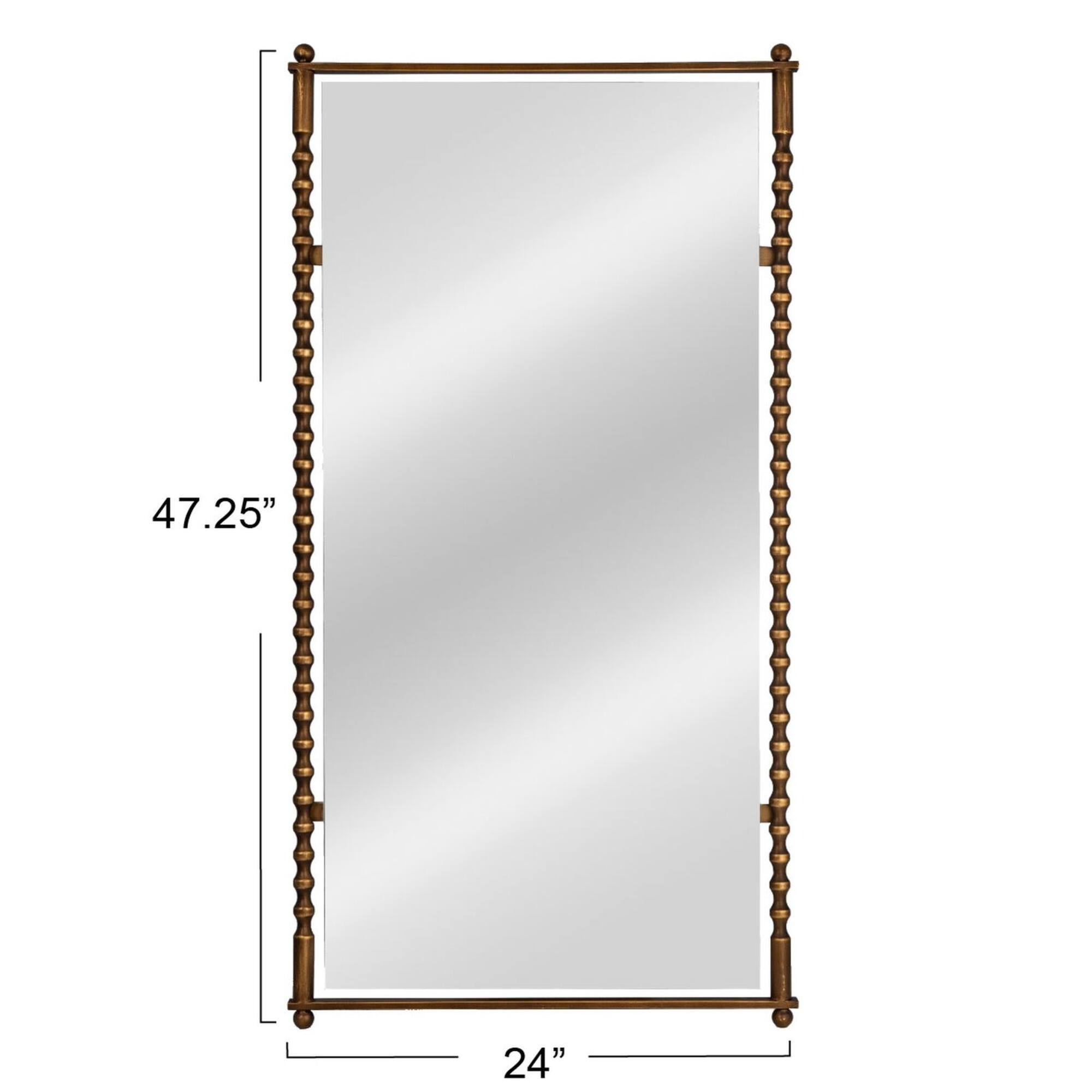 Hello Honey® 24" x 47" Golden Metal Framed Wall Mirror